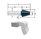 BOSCH 85648M 7/8-Inch Diameter 15/16-Inch Cut Carbide Tipped Flush Mount Bowl Router Bit 1/2-Inch Shank With Bearing