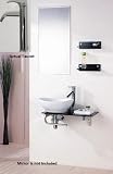 Contemporary Bathroom Vanity Set with Porcelain Sink and Faucet