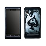Motorola Droid 2 A955 Snap-on Skull Ace of Spade (Rubber Touch) Phone Prote ....