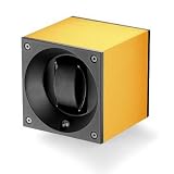 Swiss Kubik Single Watch Winder - Yellow Anodized Aluminum