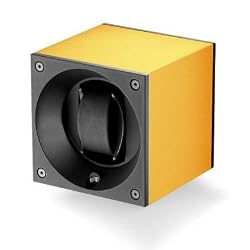 Swiss Kubik Single Watch Winder - Yellow Anodized Aluminum