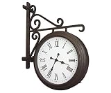 Durocraft DUOTH01163 Two-Sided Weather Clock, 15-Inch Diameter