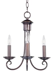 Home Improvement: Maxim Lighting 70003OI, Loft, 3 Light Chandelier, Oil Rubbed Bronze - Maxim Lighting