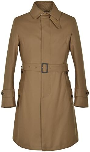 Mackintosh Loro Piana Camel Brown Car Coat 38 Regular 38R Belted Trench Rainwear