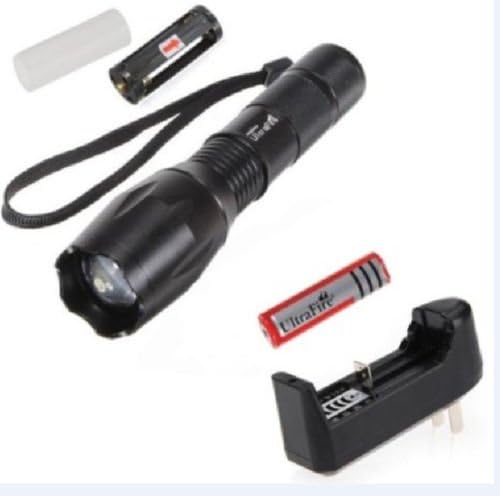 Edis Super Bright Portable UltraFire A100/E17 5 Modes 2000 Lumen CREE XML XM-L T6 Zoom Adjustable LED Flashlight Torch Lamp+18650 Battery+Charger Kits,Free Shipping,Tracking No,3 Years Warranty