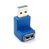 10 Pack Super Speed USB 3.0 Male A to Female A Coupler 90 degree Right Angle Extender Adapter