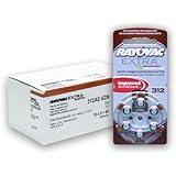 60 Rayovac Extra Mercury Free Hearing Aid Batteries Size: 312 + Battery Holder Keychain Kit