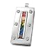 Bling Jewelry Multi Color CZ Rainbow Dog Tag Pendant Gay Pride Jewelry [Jewelry]