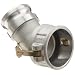 Dixon Valve Aluminum Cam and Groove Fitting, 45 Degree Elbow, Plug x Socket