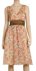 MAXSTUDIO PRINTED COTTON SILK WRAP DRESS