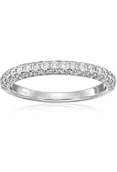 14k White Gold and Diamond Anniversary Band Ring (3/4 cttw, H-I Color, I2 Clarity)