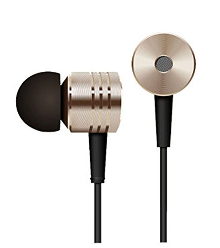Headphones, In-Ear Earbuds Earphones Headset with Mic Stereo & Volume Control (Golden)