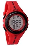Limit Boys Round Red Plastic Digital Watch 5392.56 With Red Bezel And Black/White Markers