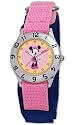Disney Kids' Minnie Mouse Time Teacher Pink Velcro Watch #D033S503