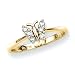 10K Yellow Gold 0.15 ct. Diamond Butterfly Ring