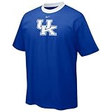Nike Kentucky Wildcats Royal Blue Contrast Neck Logo T-shirt