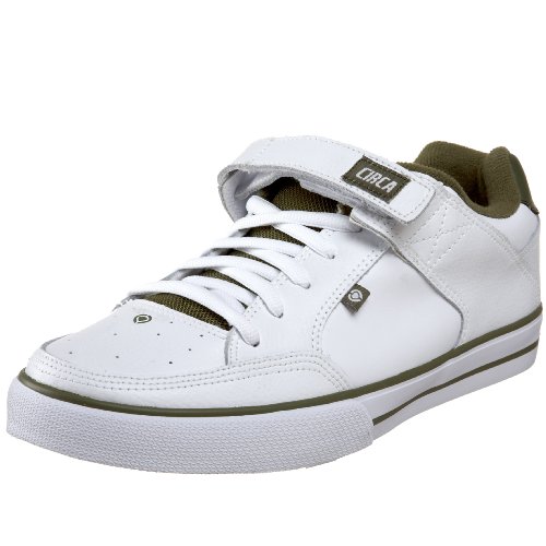 C1RCA Men's 205 Vulc Skateboard Shoe,Army Green/White,10.5 M US