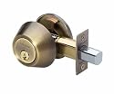 Master Lock DSON0605 SilvaBond Antimicrobial Finish Nightwatch Single Cylinder Deadbolt, Antique Brass
