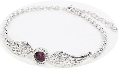 HONEYKISS Womens European and American Jewelry Angle Wings Crystal Bracelet(C1)