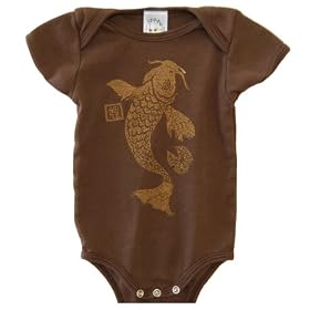 Diaper Dude One Piece Gold Koi, Brown