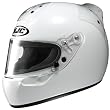 HJC Solid Adult AR-11 Motorsports Car Helmet w/ Free B&F Heart Sticker Bundle - White