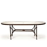 Origin Oval Dining Table W/ Glass Top By Caluco