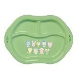 Green Sprouts Eco-friendly  Cornstarch Divided Plate, Green