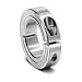 Climax Metal 1C-050-Z Steel One-Piece Clamping Collar, Zinc Plating, 1/2" Bore Size, 1-1/8" OD, With 8-32 x 1/2 Set Screw