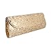 BMC PU Leather 2 Zipper Pocket Magnetic Snap Chain Shoulder Strap Evening Clutch