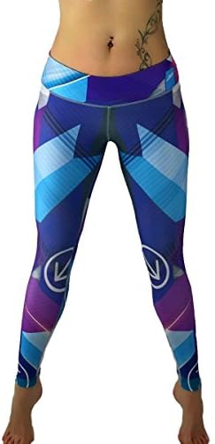 Purple and Blue Leggings Womens Yoga Pants Compression Tights