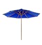 Java Teak Hardwood Outdoor Patio Blue Umbrella