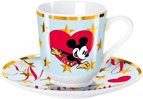 United Labels 0106851 - Best of Mickey-Walk of Fame Espresso Set Porzellan in pr&auml;mierter G Preisvergleich