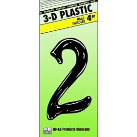 4" Plastic Script Style Numbers