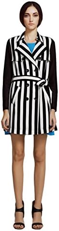 VogueCX Womens Lapel Long Sleeve Gauze Fashion-maternity-outerwear with Stripe