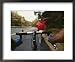 View over the Handlebars of a Bicycle Speeding along a Vermont Road National Geographic Collection Framed Art Poster Print by Skip Brown, 22x18