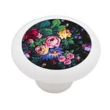 French Garden Decorative High Gloss White Ceramic Drawer Knob