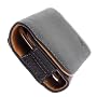 PCMicrostore Apple iPhone Black Leather Texture Horizontal Holster Carrying Case With Belt Loop And Clip