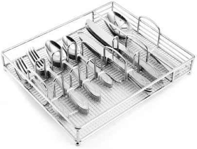 Pfaltzgraff Everyday Mirage Frost 45-Piece Flatware Set with Caddy (Service for 8) by Wallace Silversmiths - DROPSHIP