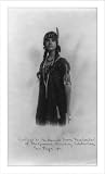 Historic Print (L): [3/4 lgth., portrait of young woman wearing Indian costume, autographed Greetings to Mr.