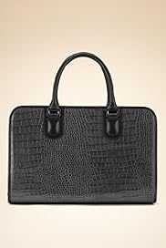 Autograph Leather Crocodile Skin Design Bowler Bag