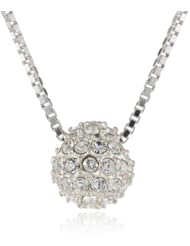 Judith Jack "Mini Items" Sterling Silver, Crystal Fireball Pendant Necklace, 18"