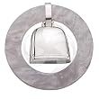 Empire Sterling Silver Round Teething Ring/Rattle - White