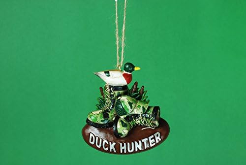 2.75" Duck Hunter w/ Camo Boots Christmas Ornament