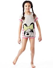 Pure Cotton Minnie Mouse Striped Shortie Pyjamas