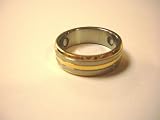 Magnetic Therapy Ring - Stainless Steel with Brass Accents