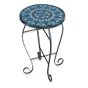Royce RF59C/BK Home Accents Indoor/Outdoor Lighted Table Blue Quill Pattern