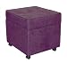 Skyline Furniture 39-25(Purple) Storage File Cube with Casters in Purple