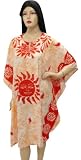 Ultimate SUN Printed Plus Size Short Kaftan Caftan Cover Up Valentine's Day Gift