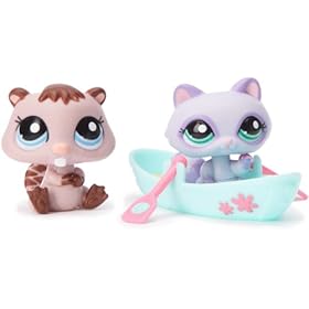 Littlest Pet Shop 26411 1989/1990, Action Figure, Pet Shop cuore, Orsetto lavatore + castoro