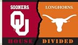 Oklahoma v Texas Rivalry House Divided Flag